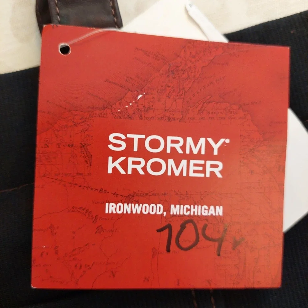 Stormy Kromer Dockside Shoulder Tote Bag Cotton Cord Black One Size $100 NEW!